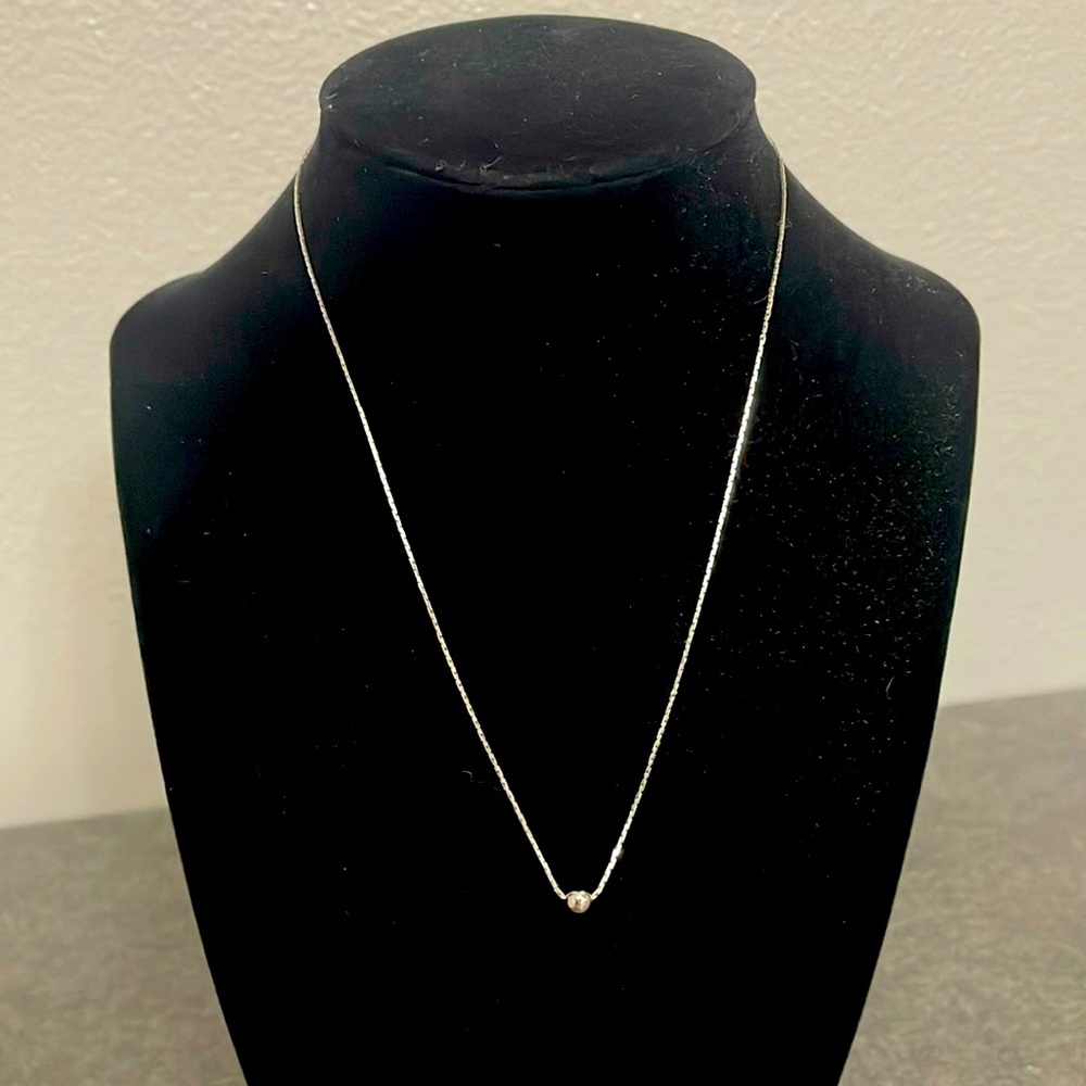 Vintage Trifari silver tone bead necklace